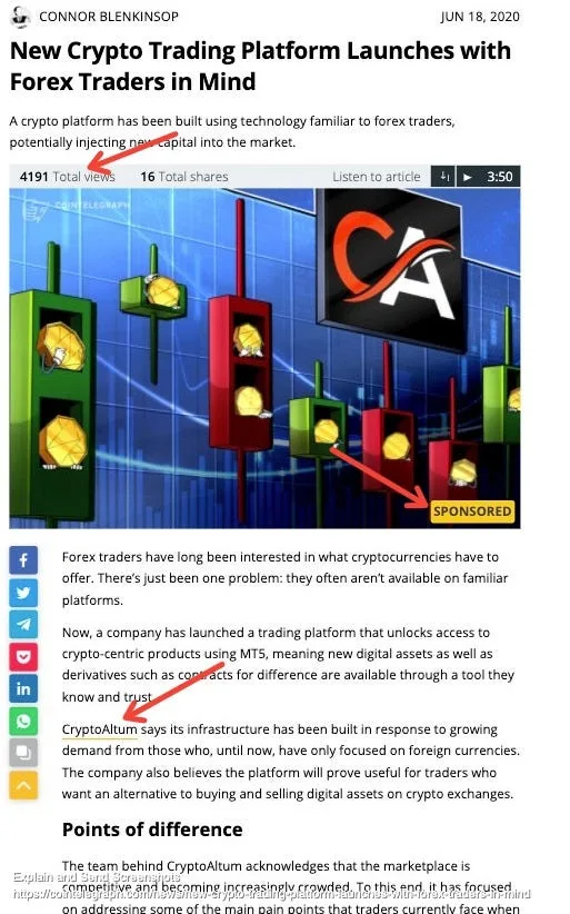 New Crypto trading platform launches with Forex traders in mind