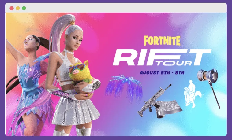 Ariana Grande Fortnite concert
