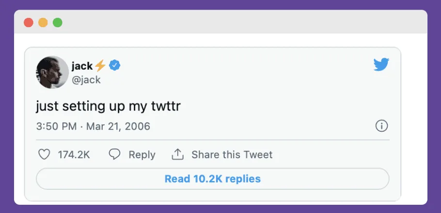 Jack twitter NFT PR example