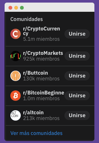 Crypto communities on reddit.com