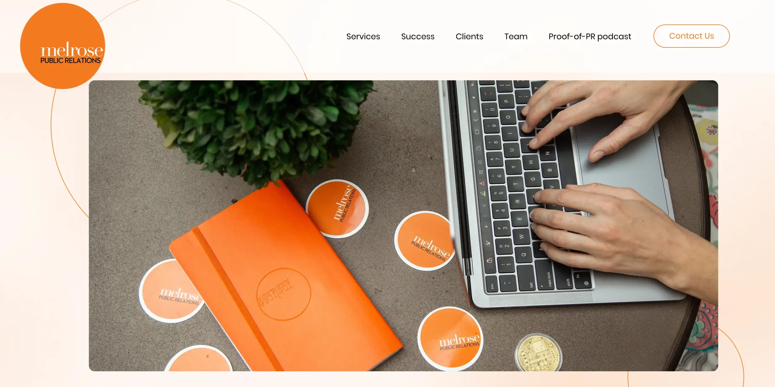 Melrose Homepage screenshot