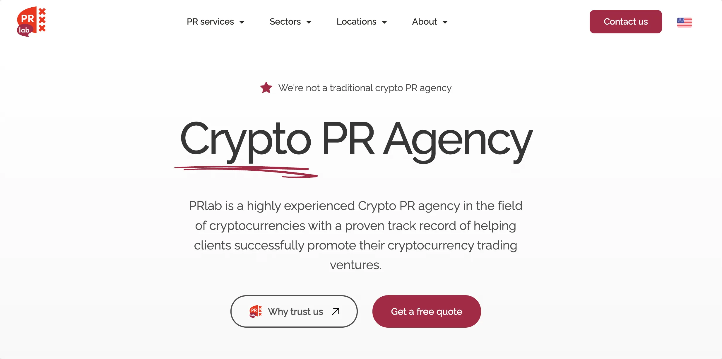 PRLab homepage screenshot