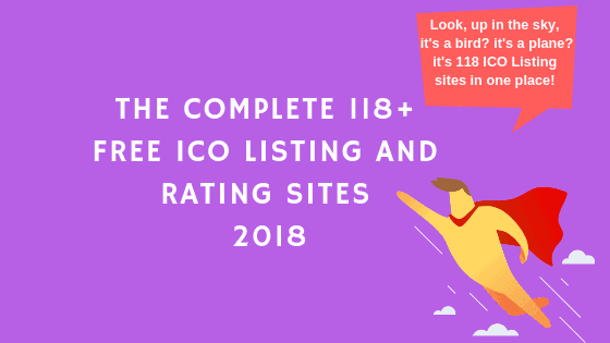 ICO Listing Sites THE COMPLETE 118 FREE ICO LISTING AND RATING SITES 2018 GuerrillBuzz
