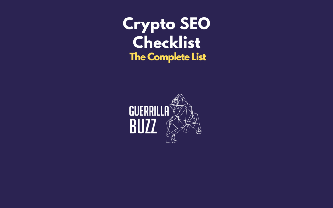 The Complete Crypto SEO Checklist