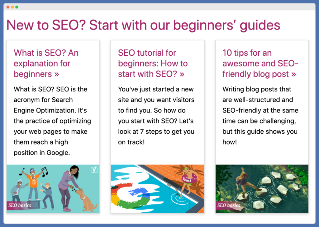 Example of Yoast SEO crypto keyword blog and their related blogs