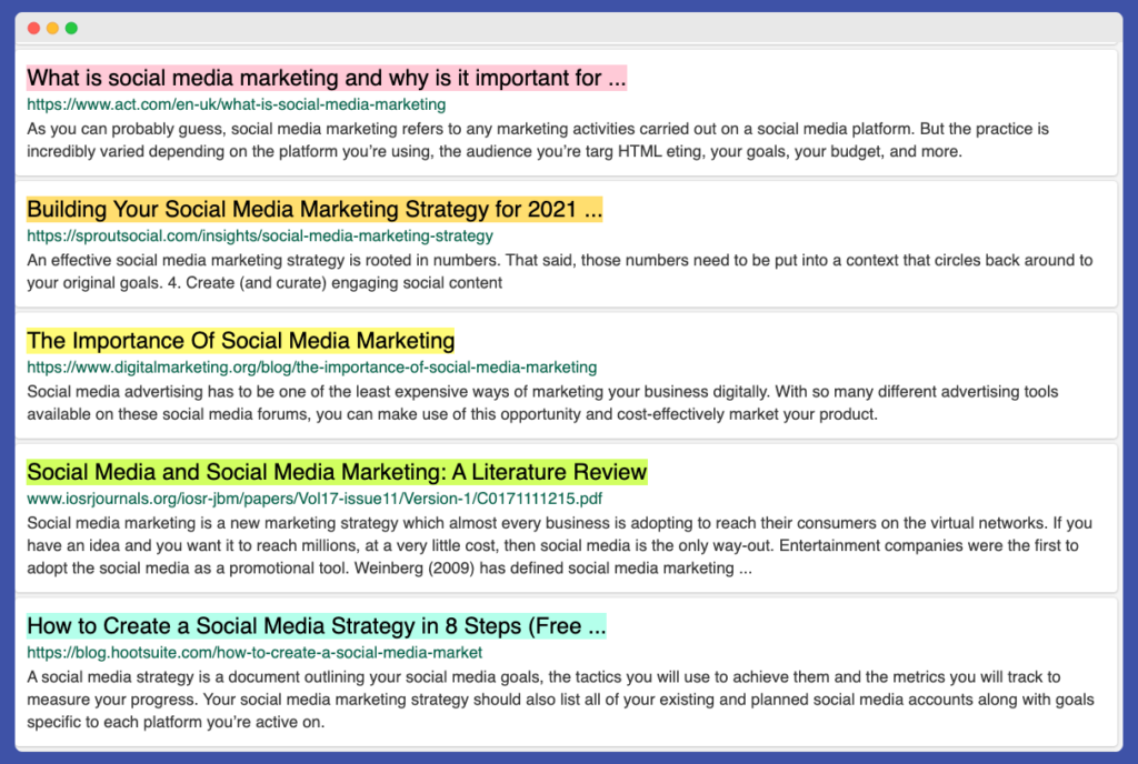 Types of social media marketing articles for comparison against crypto SEO strategy