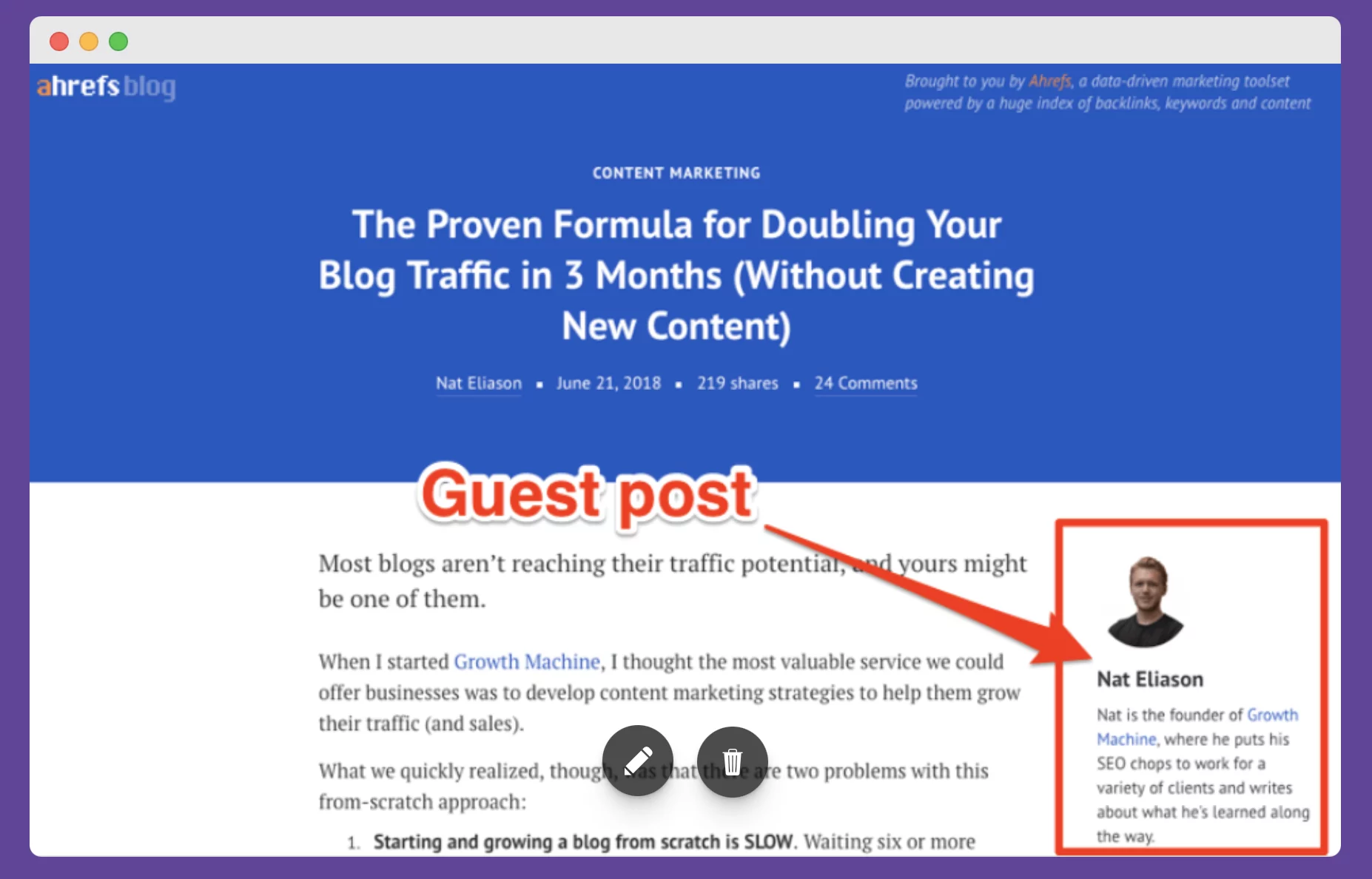 Ahrefs what is a guest post about Play2Earn PR