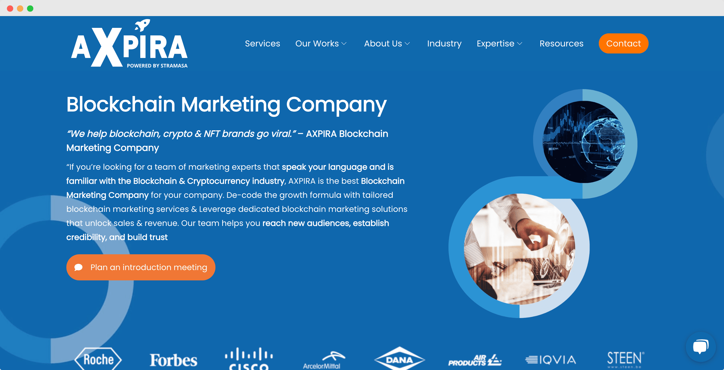 Axpira homepage screenshot