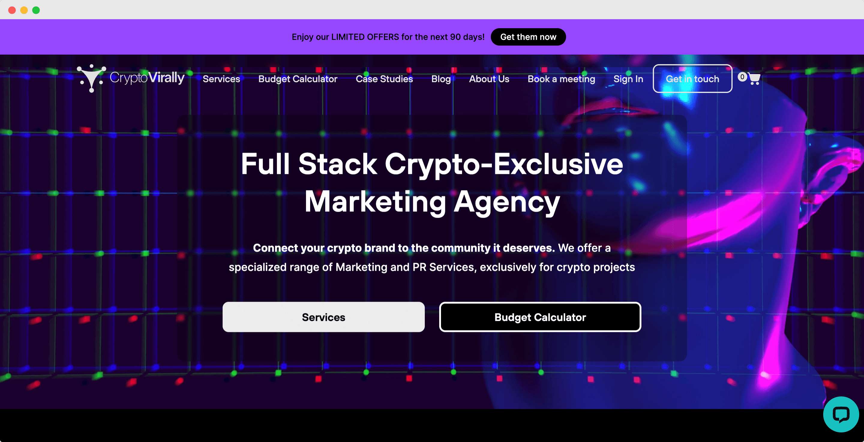 Crypto-virally homepage screenshot