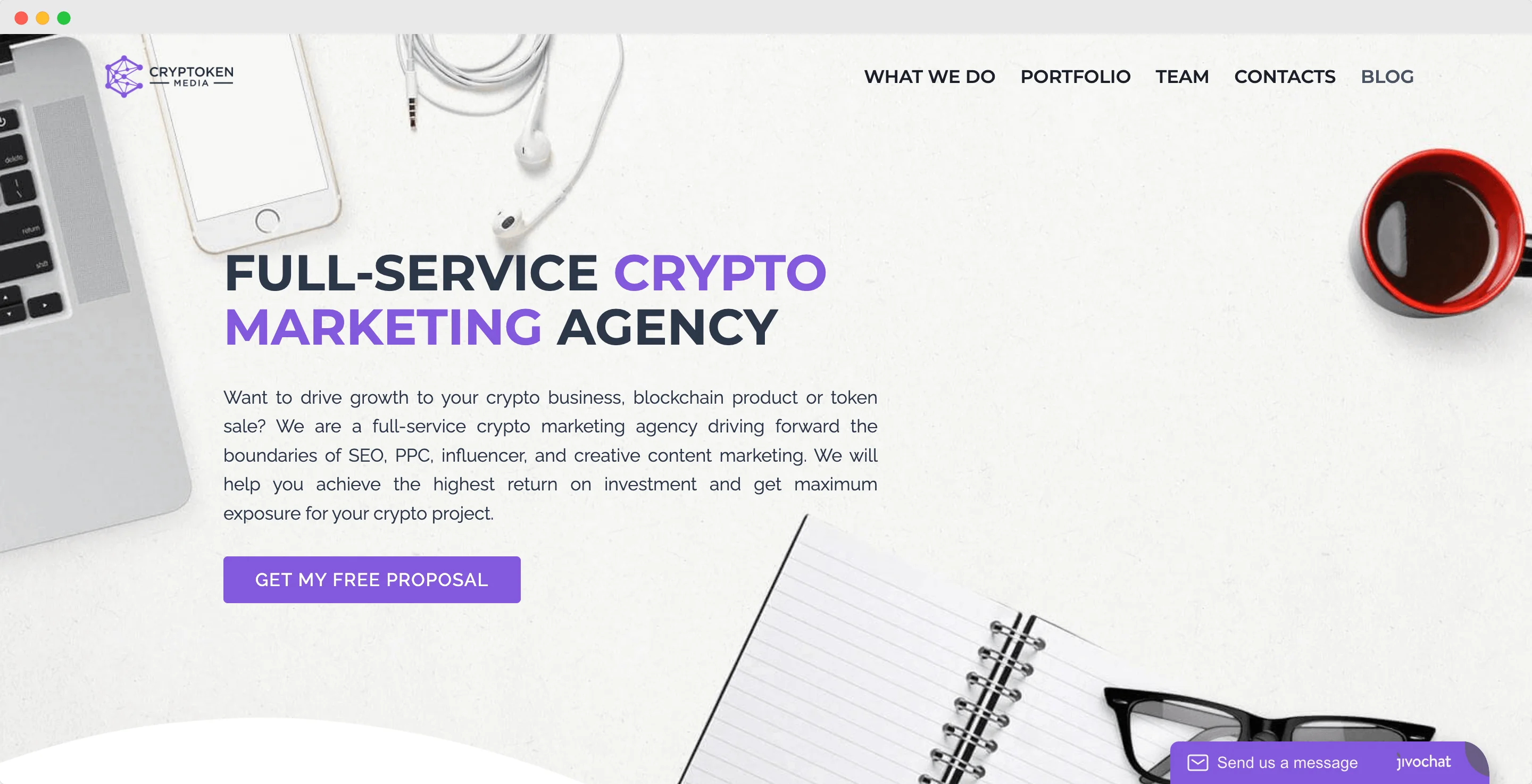 Cryptoken-media homepage screenshot