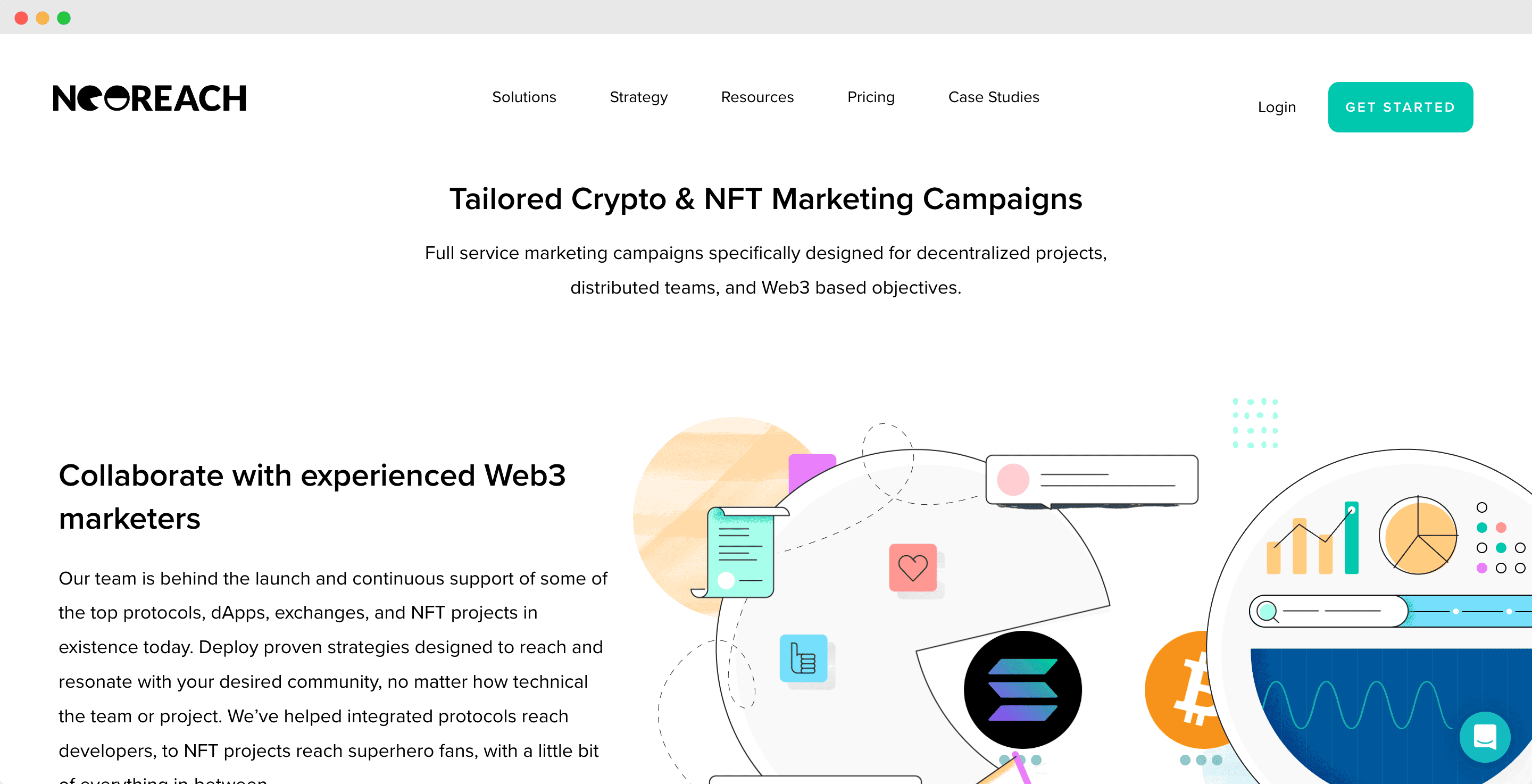 Neoreach homepage screenshot