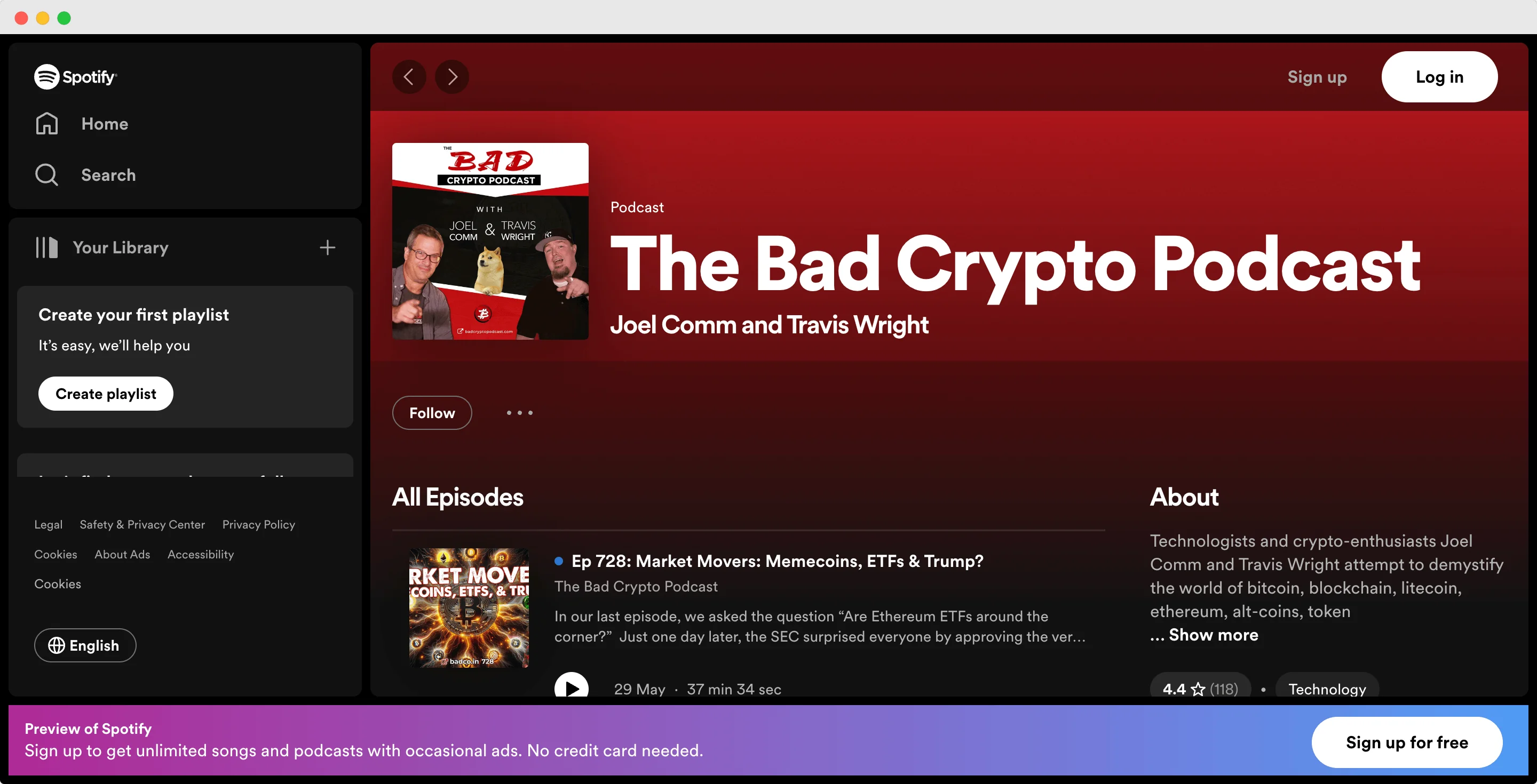 The Bad Crypto Podcast screenshot