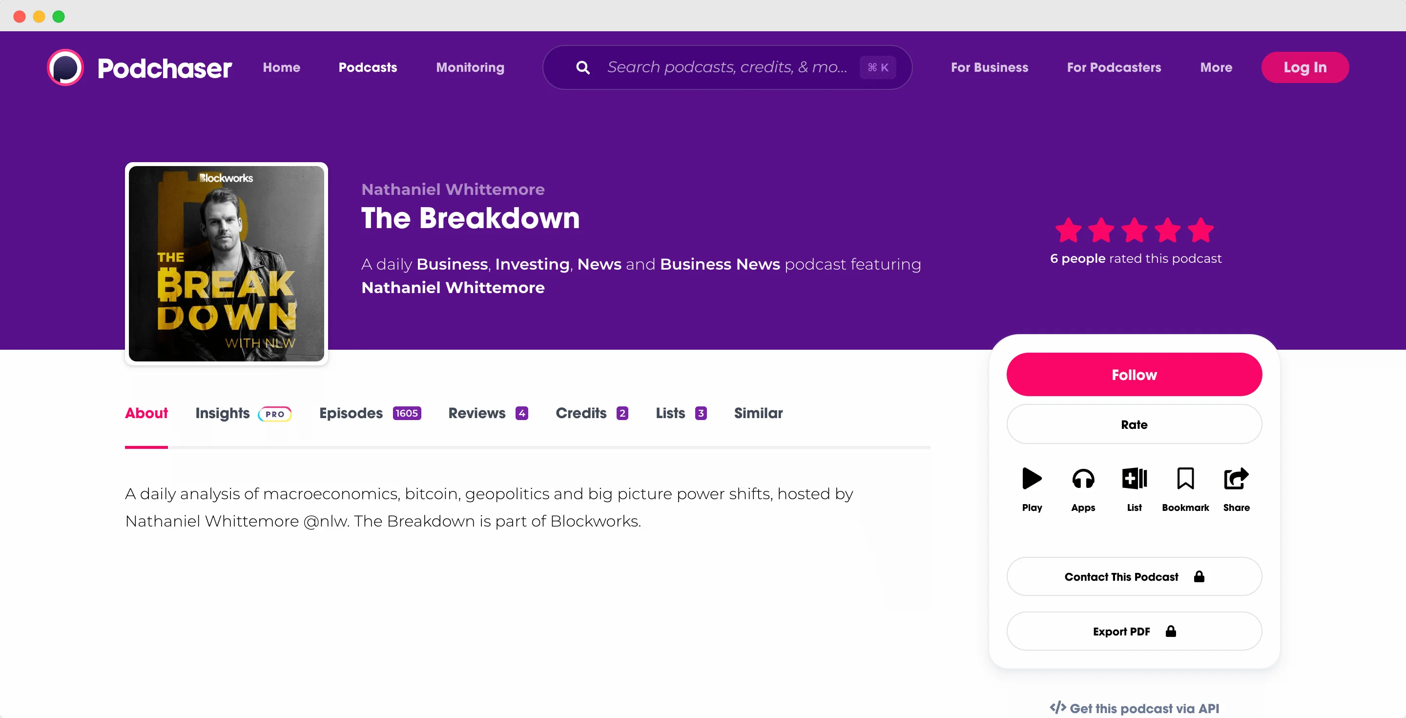 The Breakdown podcast screenshot