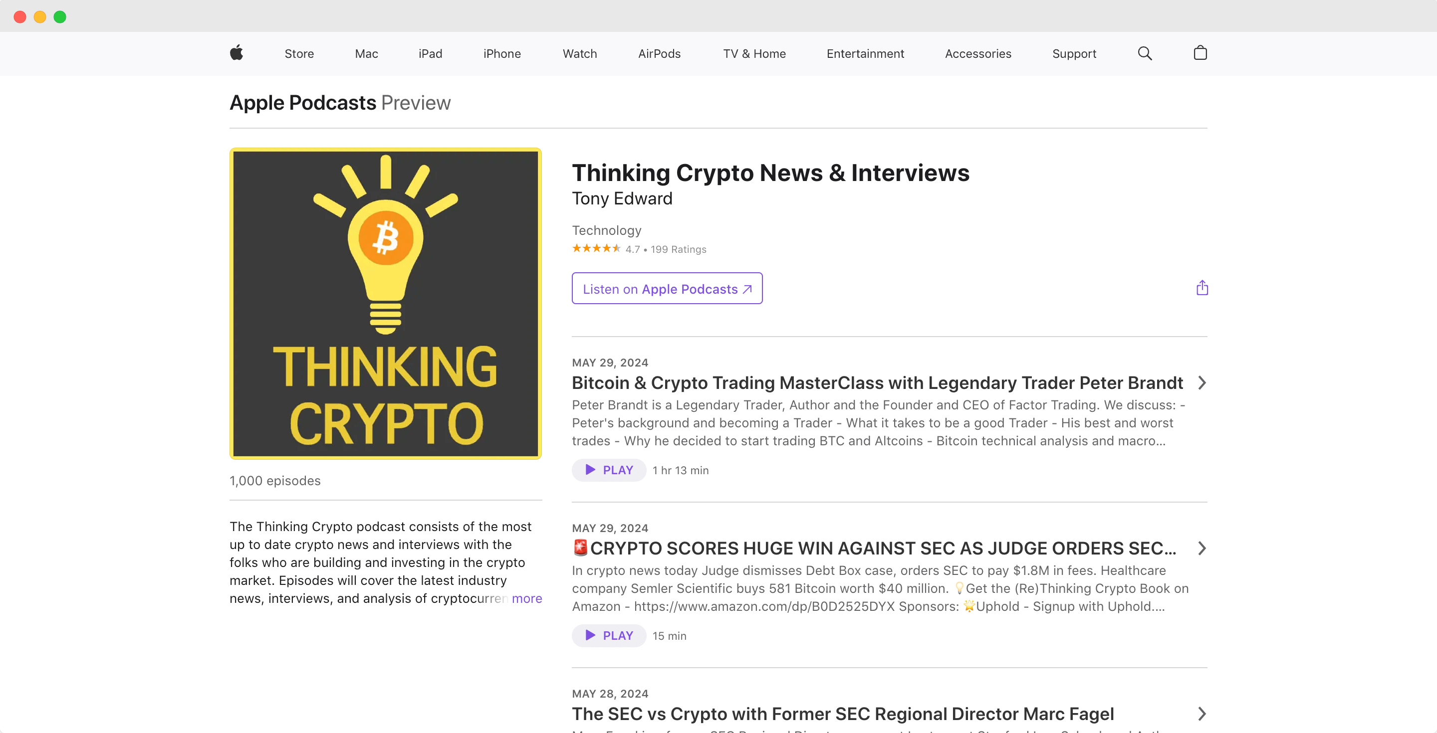 Thinking-Crypto podcast screenshot