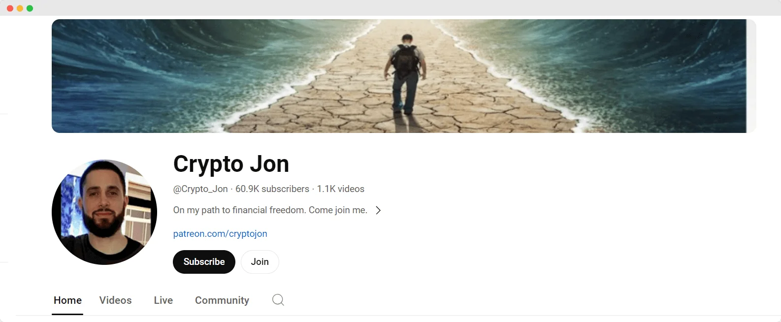 Crypto_Jon youtube channel screenshot