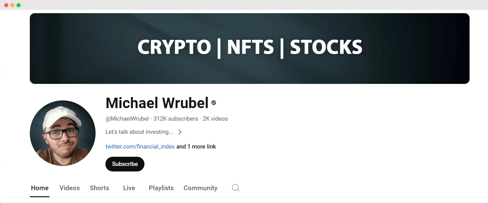 Michael Wrubel youtube channel screenshot