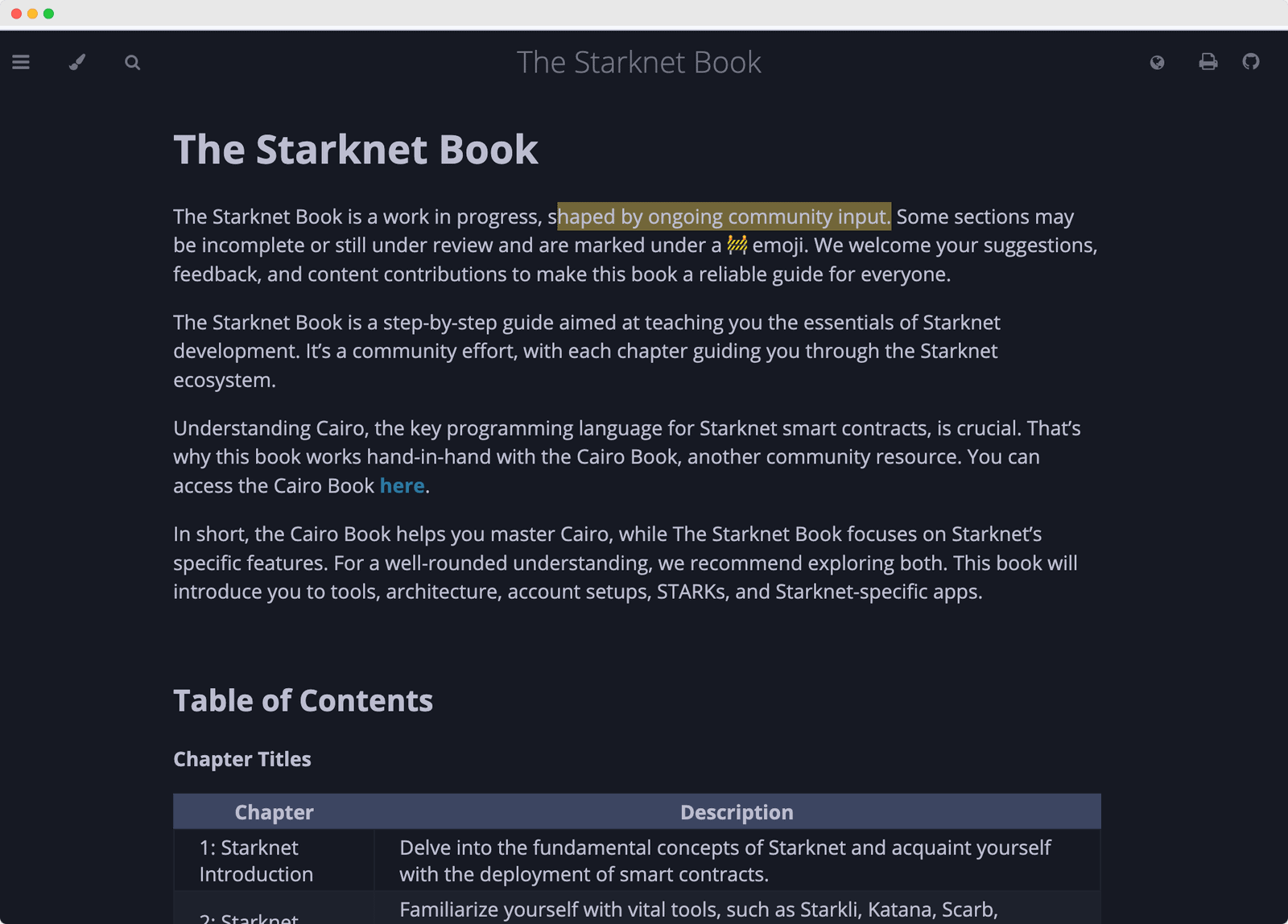 the starknet book